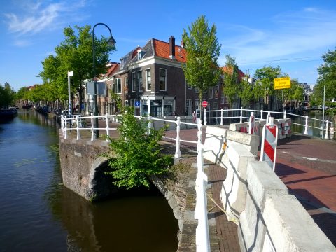 Afgesloten brug Delft. Foto: A. Straub