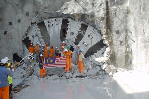 Boren van een tunnel in Maleisië (bron: Wayss & Freytag)