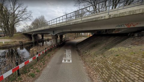 De bestaande brug in de Geldropseweg (bron: Google Maps)